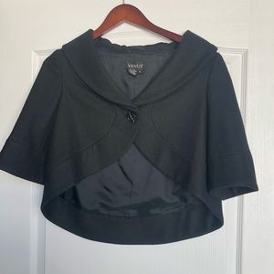 Venus Black cropped poncho jacket size 4